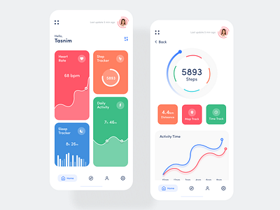 Fitness Activity Tracker App 2019 trends activity app app design app ui clean ui colorful ui dashboad dribbble fitness fitness app fitness tracker health app interaction design minimal trendy ui user experience user interface ux