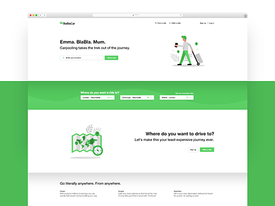 Blablacar Webdesign design landing page ui ux ux ui ux design web