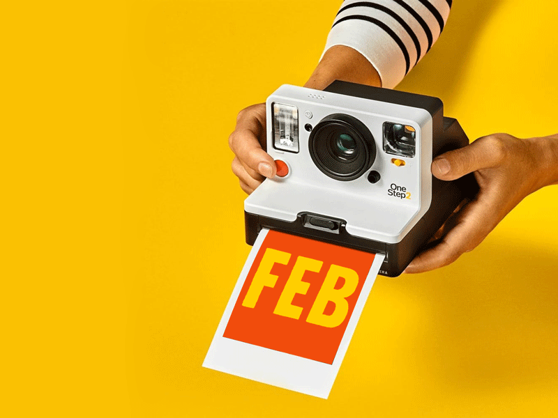 Fabulous February adobe fab february gif graphic happy motion photoshop polaroid positive quirky yellow