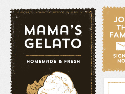 Mama's Gelato color food stamp texture