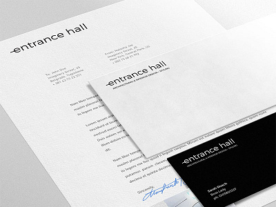 Entrance Hall Stationary architecture branding design stationary