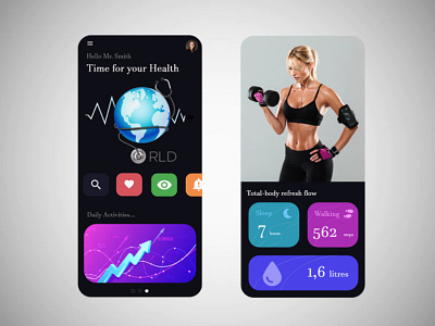 Health application design ui