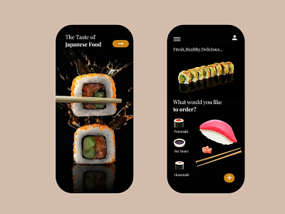 Sushi delivery app design ui