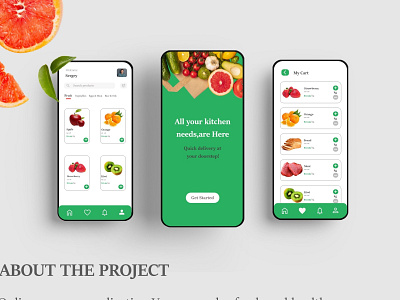 Grocery app design branding ui