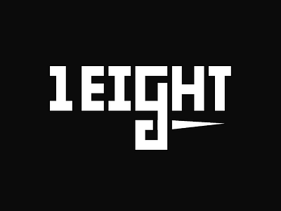 The 1 Eight typography logo design gym