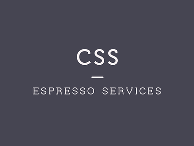 CSS Espresso Services logo minimal