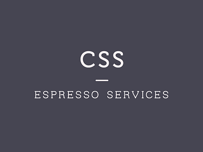 CSS Espresso Services logo minimal