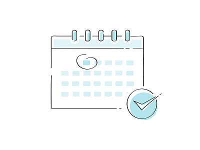 Calendar Icon calendar date icon illustration illustrator light blue pastel picto symbol