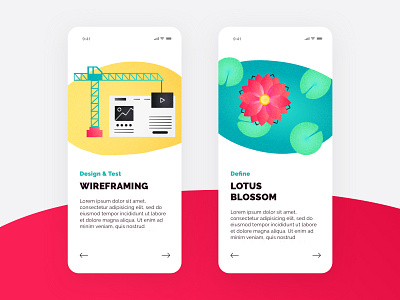 Ux Cards #2 card carddeck icon illustration illustrator layout lotus blossom mobile picto ui ux wireframing
