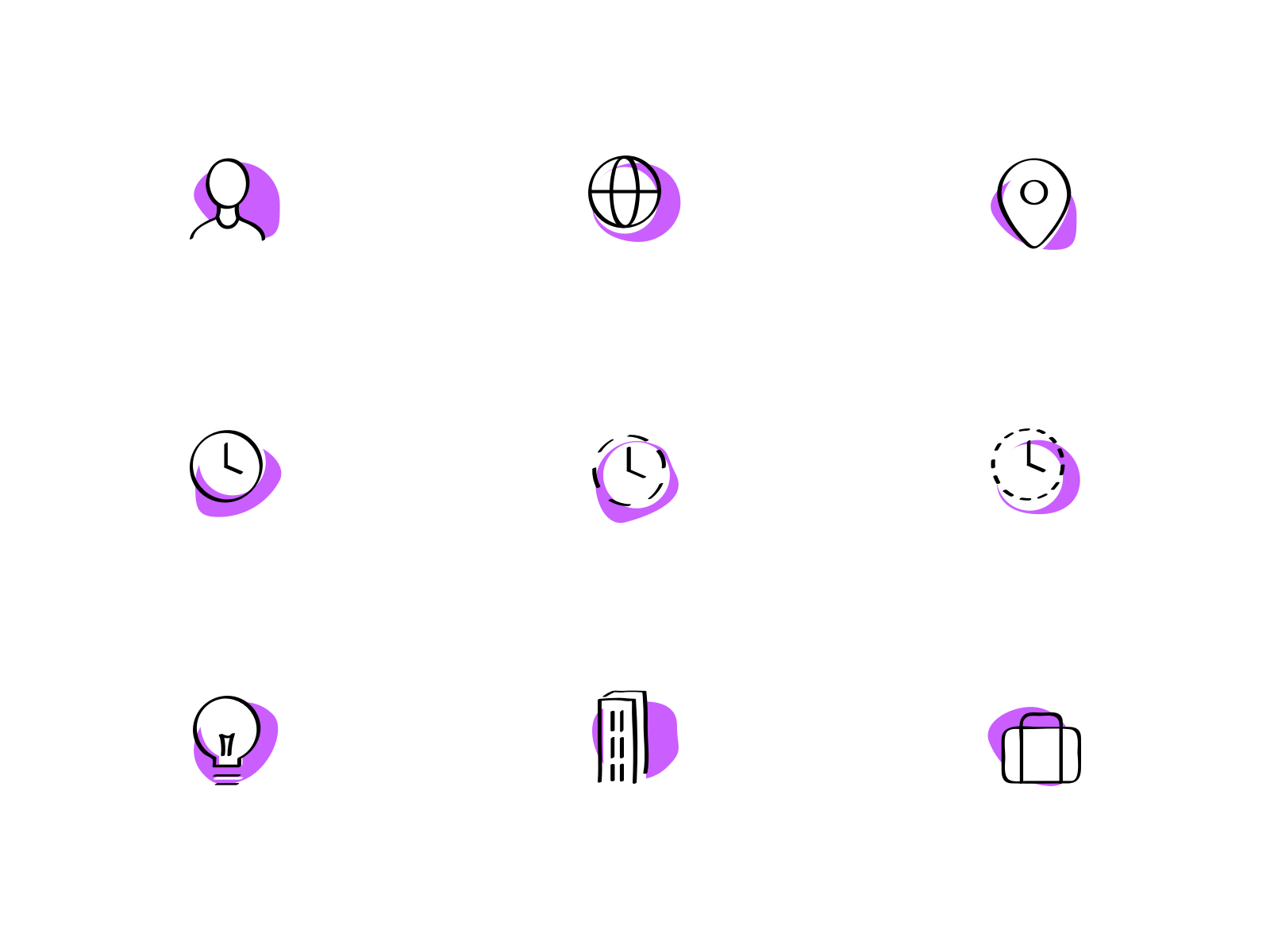 icons for a freelance activity 🤖