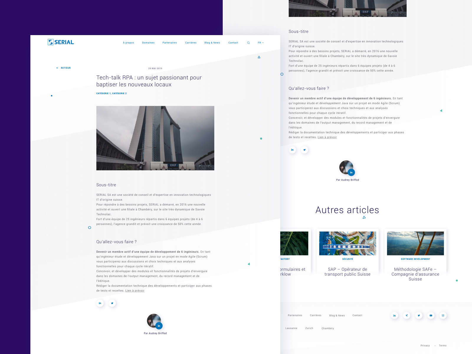 Blog - Article page by Claire Domi 🎨 on Dribbble