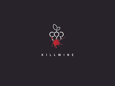 Killwine asy creative design flat grapes icon illustration logo logodesign minimal logo vector wine wine logo