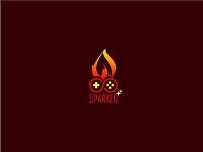 Sparked fire flame gaming hot logo minimal news spark sparked thirtylogos