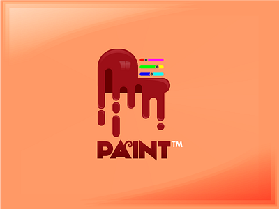 Paint App app design drip effects illusion logo paint thirty logos