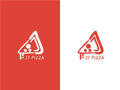 JJ Pizza aniket yewale flat jj pizza logo minimal pizza thirty logos