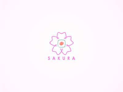 Sakura aniket yewale challenge flat logo minmal sakura thirtylogos