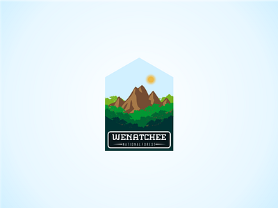 Wenatchee National Forest asy badge badge logo cartoon design logo thirty logos
