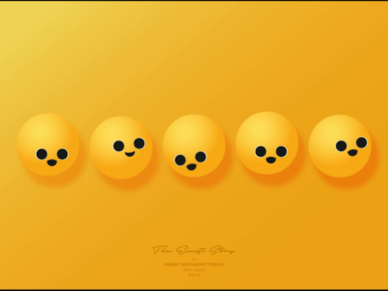 The Emoji Story in Motion aniket yewale asy asy studio cute emoji emoji set emojis flat gif icon illustration loop minimal motion motion animation motion art sticker ui