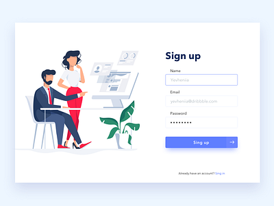 #001 Daily UI / Sign Up