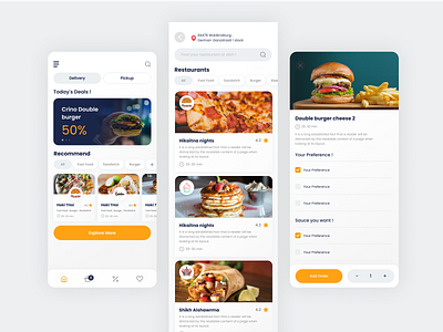 Food Delivery App app branding delivery design food illustration logo ui ux