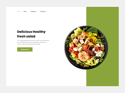 Healthy food ~ Home Page branding concept design food home page illustration landing page ui ux website