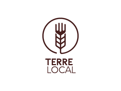 TerreLocal Logo branding circle fork identity logo minimal rye terrlocal