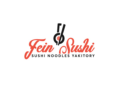 FEIN SUSHI branding design identity logo design minimal simple sketch sushi sushi logo unique