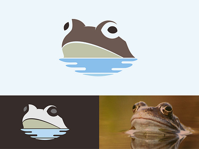 Frog Logo Design animal design flat frog frog logo icon logodesign minimal simple water