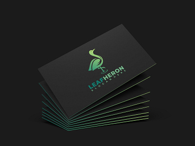 LEAF HERON logo deisgn bird branding design heron identity leaf logo logo design minimal simple unique unique business logo