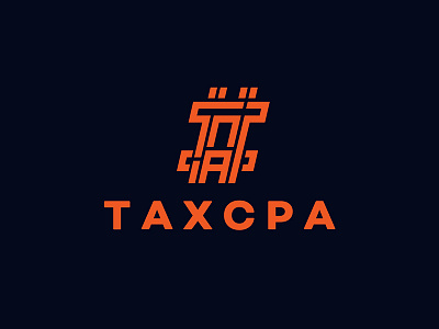 Hashtag TaxCpa Logo Design app icon branding creative design hashtag icon identity logo design minimal tax typography ui unique ux