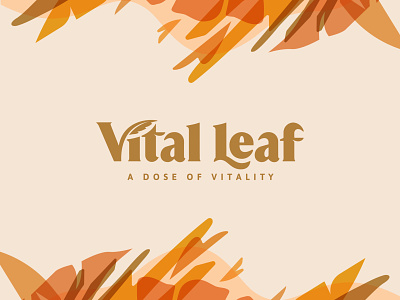 Vital Leaf - CBD Logo brand design brand identity branding cbd foliage health and wellness illustration leaves logo