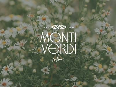 Monti Verdi - Logo brand identity branding clover green mountains illustration logo pattern salami salumi vermont