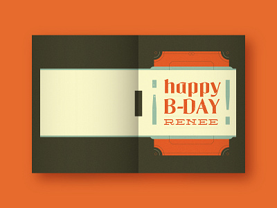 Happy B-Day Renee! birthday card decorative design happy birthday