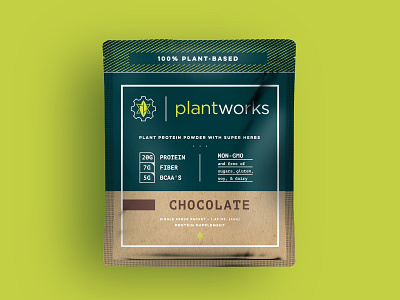 Plant Works Packaging fitness gear leaf leaves package packaging plant based plant works protein powder