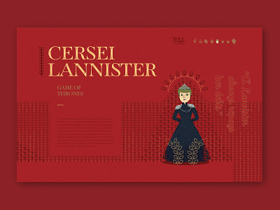 Vile Villainess - Cersei Bio cersei game of thrones got illustration lannister website