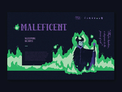 Vile Villainess - Maleficent Bio disney fire illustration maleficent vile villainess website