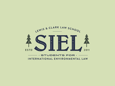 SIEL branding environmental environmental design international law law law students lewis and clark logo trees