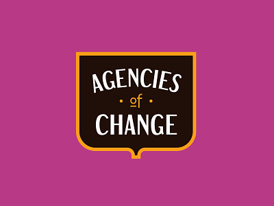 Agencies of Change Logo agencies of change agency branding badge logo seal