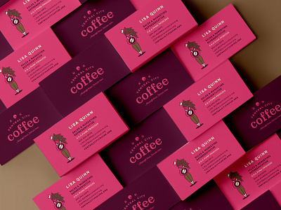 Central City Coffee - Business Cards archetype branding branding design business card central city coffee coffee illustration logo pdx portland