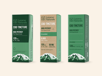 Lazarus Tincture Boxes - Unused branding cbd lazarus naturals mountain packaging tincture