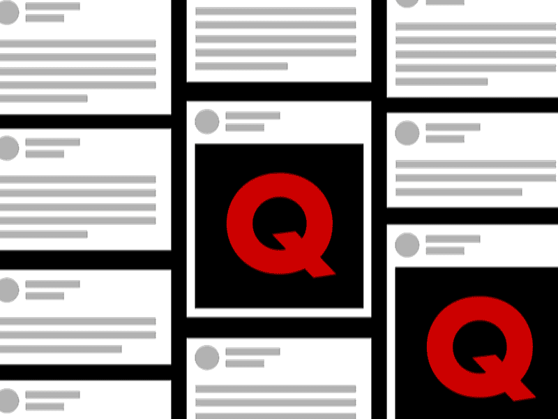 Facebook QAnon (New York Times illustration) after effects design gif illustration motion typography