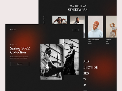 Boubarn - streetwear apparel brand branding clothes design ui ux web design website