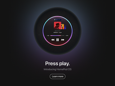 Apple HomePod Music Player app dailyui design ui uidesign ux uxdesign