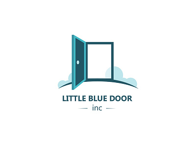Little blue door blue door logo vector work
