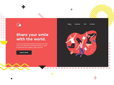 Friendship illustration landing page sketch typography ui ux webdesign