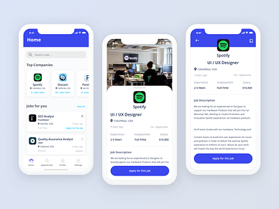 Job Portal design job listing job search mobile app sketch ui ux