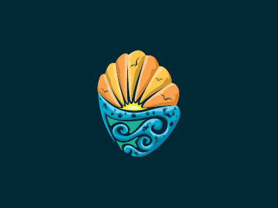 Sea Shell Logo brand design logo logo design logos marine ocean sea sea shell sea shell logo shell water