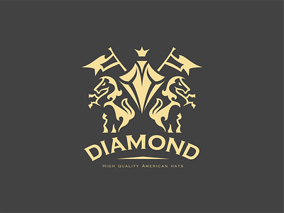 diamond black crown design diamon hats illustration king logo royalty