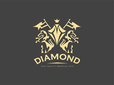 diamond black crown design diamon hats illustration king logo royalty