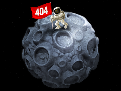 Error 404! 404 astronaut coolappse error moon
